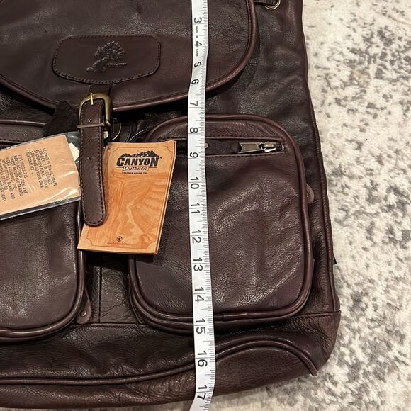 VTG Canyon Outback Leather Goods Inc. genuine Leather Backpack NWT Napa Leather main image 8